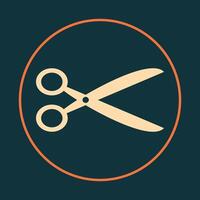 Scissors trendy icon honest abstract illustration colorful artwork beautiful design vector
