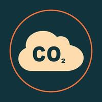 Carbon Dioxide Gas trendy icon honest abstract illustration colorful artwork vector