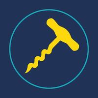 Corkscrew trendy icon ethical abstract illustration colorful artwork beautiful design vector