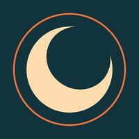 New Moon trendy icon honest abstract illustration colorful artwork beautiful design vector