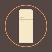 Refrigerator trendy icon respectable abstract illustration colorful artwork beautiful design vector