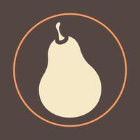 Pear trendy icon respectable abstract illustration colorful artwork beautiful design vector