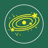 Planet trendy icon nice abstract illustration colorful artwork beautiful design vector