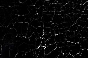 Distressed Crack Texture Overlay Image Isolated on Black Background photo