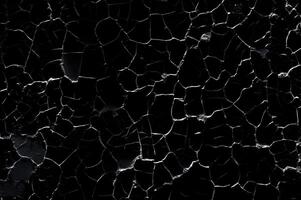 Distressed Crack Texture Overlay Image Isolated on Black Background photo