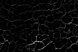 Distressed Crack Texture Overlay Image Isolated on Black Background photo