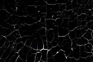 Distressed Crack Texture Overlay Image Isolated on Black Background photo