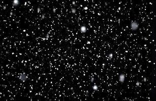 Detailed Snowfall Overlay Image Isolated on Black Background Perfect for Dynamic Visual Effects photo
