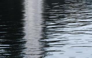 Beautiful glare and reflections in the water of the pond in Sofiyivka park, Uman photo