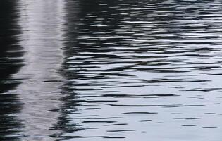 Beautiful glare and reflections in the water of the pond in Sofiyivka park, Uman photo