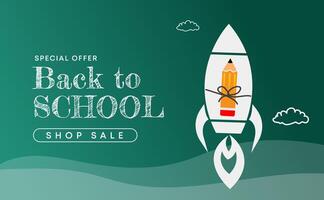 Back to school banner design vector