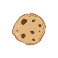 Illustration of a chocolate cookies in cartoon style. Food snack icon concept isolated, Flat design illustration vector