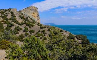 Eastern Crimea, view of the coastal mountains and rocks near Cape Kapchik, Novyi Svet photo