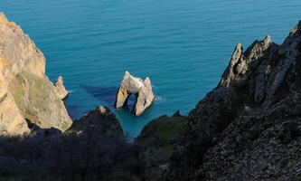Crimea, Golden Gate rock in Karadag National park near Koktebel photo