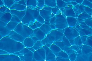 The reflection of the suns rays in the water in the pool with sea water, The glare of the sun, Egypt photo