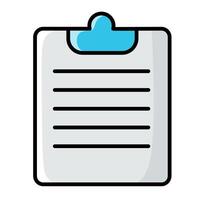 clipboard icon with notes vector