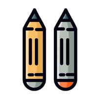 Set of pencils icon with different colors vector