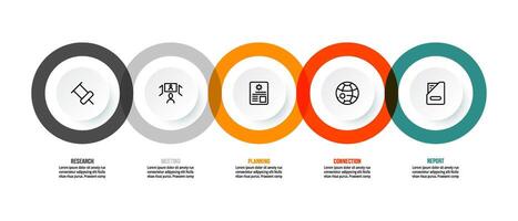 Circle timeline infographic template. vector