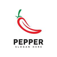 Spicy chili logo , red pepper logo icon template vector