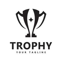Trophy cup logo template concept illustration vector
