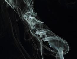 Abstract White Smoke Texture Moves on Black Background Plume of Smoke Wave Design Wallpaper. Design Element. Abstract Texture photo