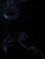 Abstract White Smoke Texture Moves on Black Background Plume of Smoke Wave Design Wallpaper. Design Element. Abstract Texture photo