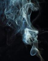 Abstract White Smoke Texture Moves on Black Background Plume of Smoke Wave Design Wallpaper. Design Element. Abstract Texture photo