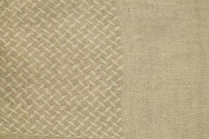 Natural Linen Material Textile Canvas Fabric Texture Background Close-up Detail of Fabric Natural Color Hemp Material Pattern Design Wallpaper. Can be Used as Background or For Graphic Design photo
