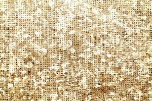 Natural Linen Material Textile Canvas Fabric Texture Background Close-up Detail of Fabric Natural Color Hemp Material Pattern Design Wallpaper. Can be Used as Background or For Graphic Design photo