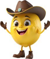 Zesty Lemon Cartoon for Creative Expressions. . png
