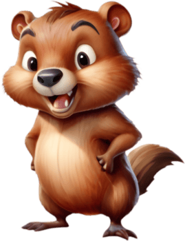 sorridente castoro cartone animato per aula materiali. . png