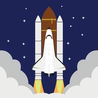 Space shuttle launch. vector