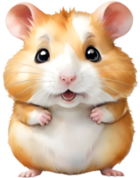 vistoso hámster dibujos animados clipart para fiestas. . png