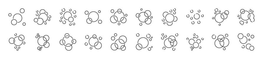 Foam Outline Symbols. Linear Illustrations for web sites, apps, design, banners and other purposes vector