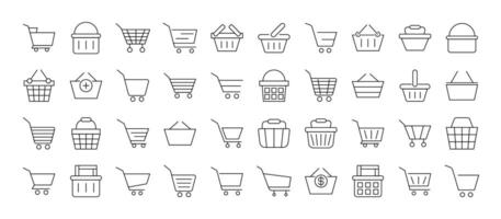 Collection of Icons of coffee, tea or other drinks in disposable cups for Shops and Stores. Suitable for books, stores, shops. Editable stroke in minimalistic outline style. Symbol for design vector