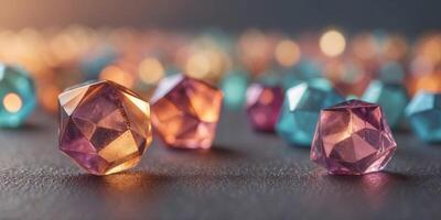 Geometric shapes with pastel colors upon a modern background. photo