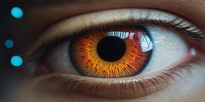 Futuristic Digital Eye Revealing Intricate Data Network and Artificial Intelligence. photo