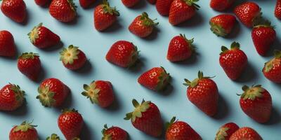 Playful and vibrant, this image features joyful strawberries with smiling faces, showcasing jars of delicious strawberry jam Perfect for food marketing and packaging. photo