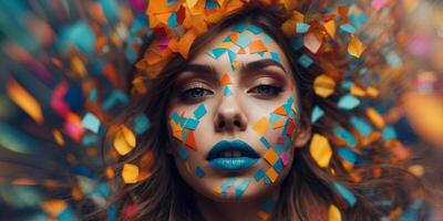 Captivating Chromatic Kaleidoscope of Geometric Prismatic Refractions and Dispersive Spectral Illusions. photo