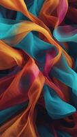 Multicolored Harmonious Tangle Of Tints Luminous Banner Background. photo