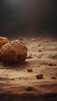 Battered Mottle Brown Composition Earthy Banner Background. photo