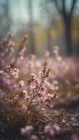 Beautiful blurred spring background nature. photo