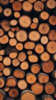timber stacked up rather rough after felling. photo