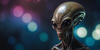 Alien background with selective focus with copy space. photo