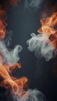 Mysterious Particle Effects With Smoke And Spotlight Captivating Smokey with Gray Colors Background Lighting Concept For Product Display And Presentation. photo