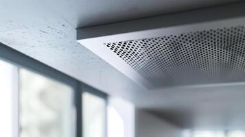 Another vent design showcases a seamless and flush look with the vent seamlessly blending in with the surrounding ceiling for a minimal and modern aesthetic photo