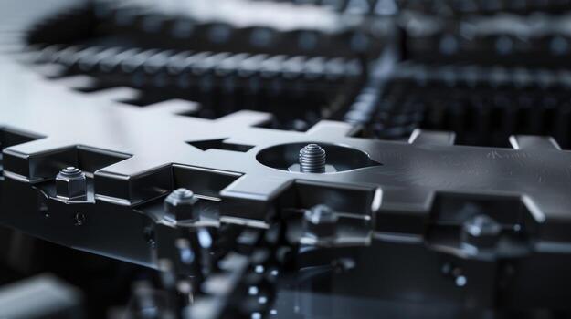 Macro photo of a drive belt routing diagram with small arrows indicating the direction of rotation