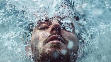 A reminder to never dunk the head underwater while in an ice bath as it can be dangerous and increase the risk of hypothermia photo
