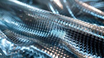 A detailed image of a car covers reflective material used for protecting against UV rays and keeping the car cool photo