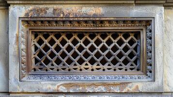 In the second closeup we see a more intricate vent with a series of small holes arranged in an intricate geometric pattern giving it a touch of elegance photo